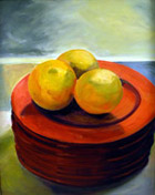 Stack of red plates